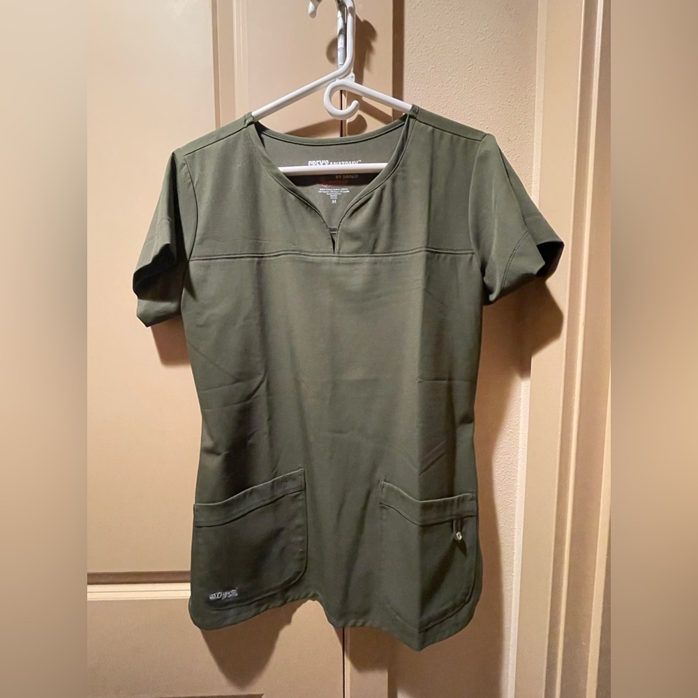 Barco Uniforms Dark Green Short Sleeve Scrub Top